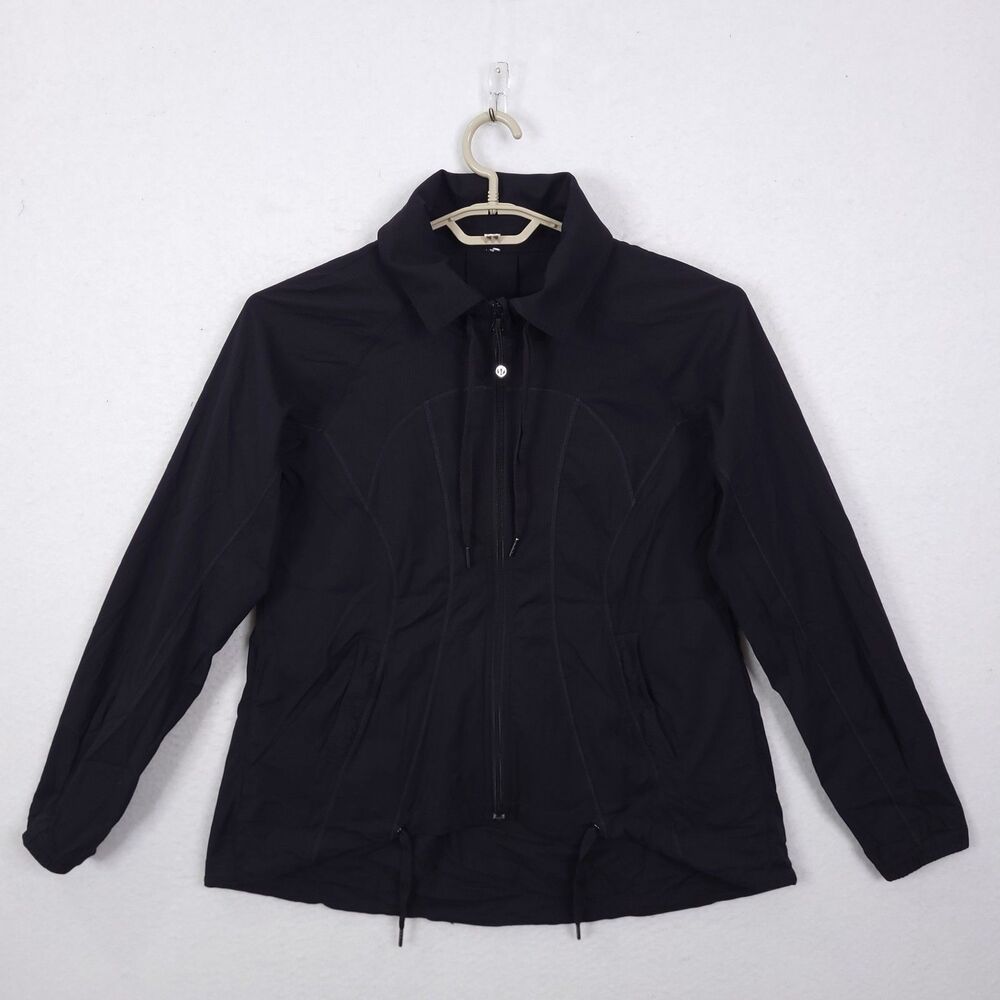 Lululemon Transition Jacket Size 6 Black Swing Top Swift Pleated Gym Casual